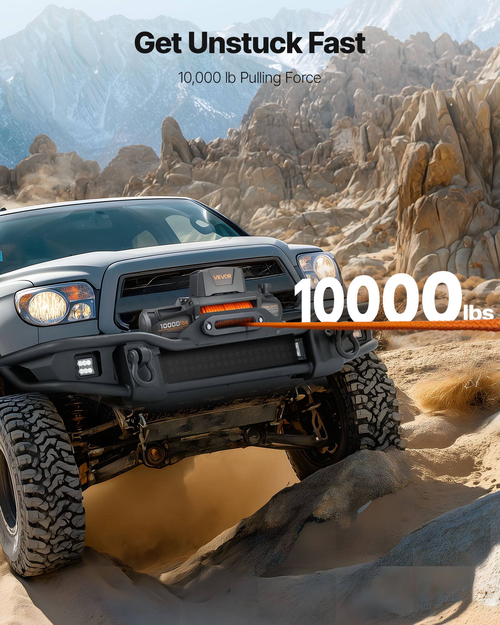 Get Unstuck Fast  
10,000 lb Pulling Force  
10,000 lbs