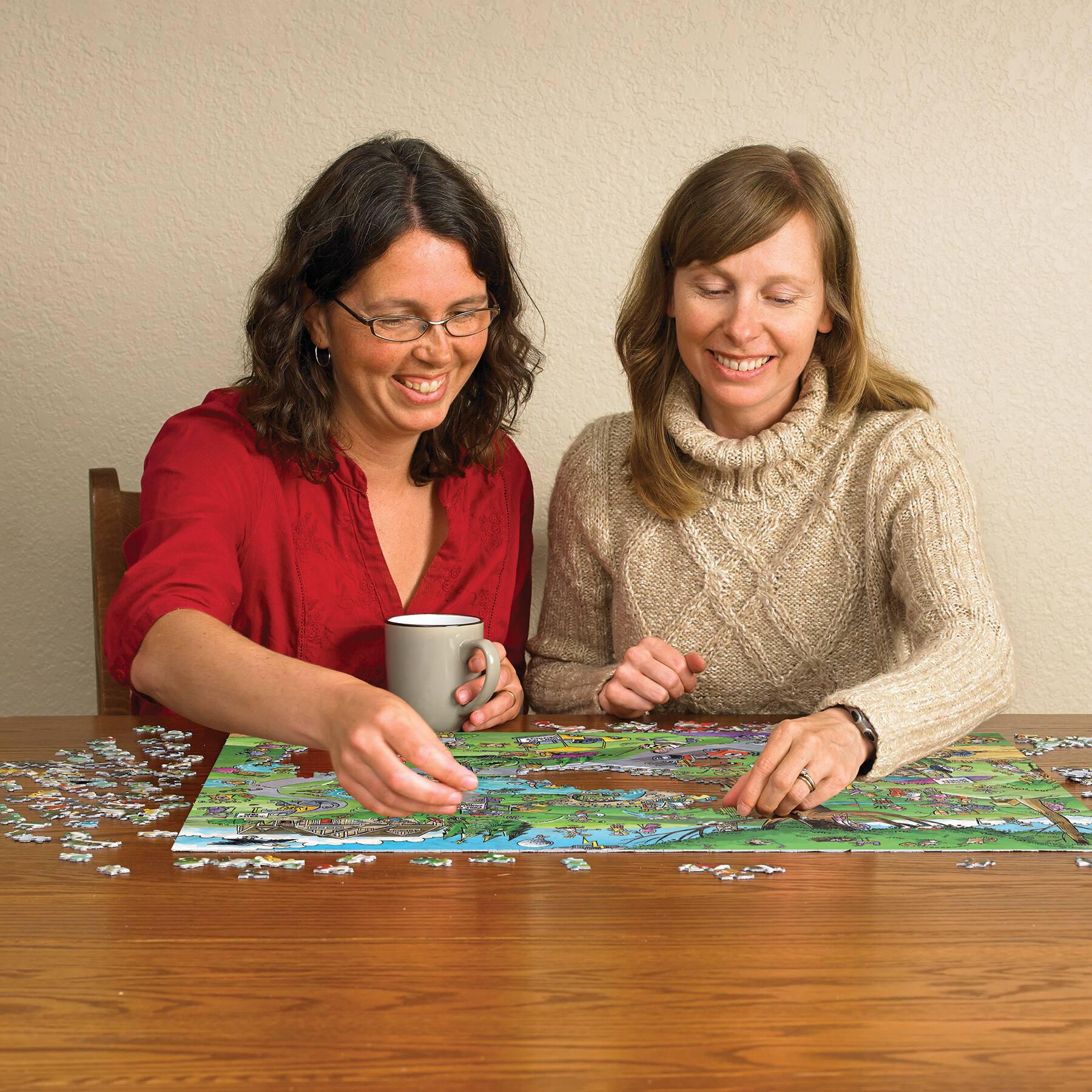 Alt View 1. Outset Media - Outset Media: Cobble Hill DoodleTown: Par for the Course - 1000 Piece Puzzle.