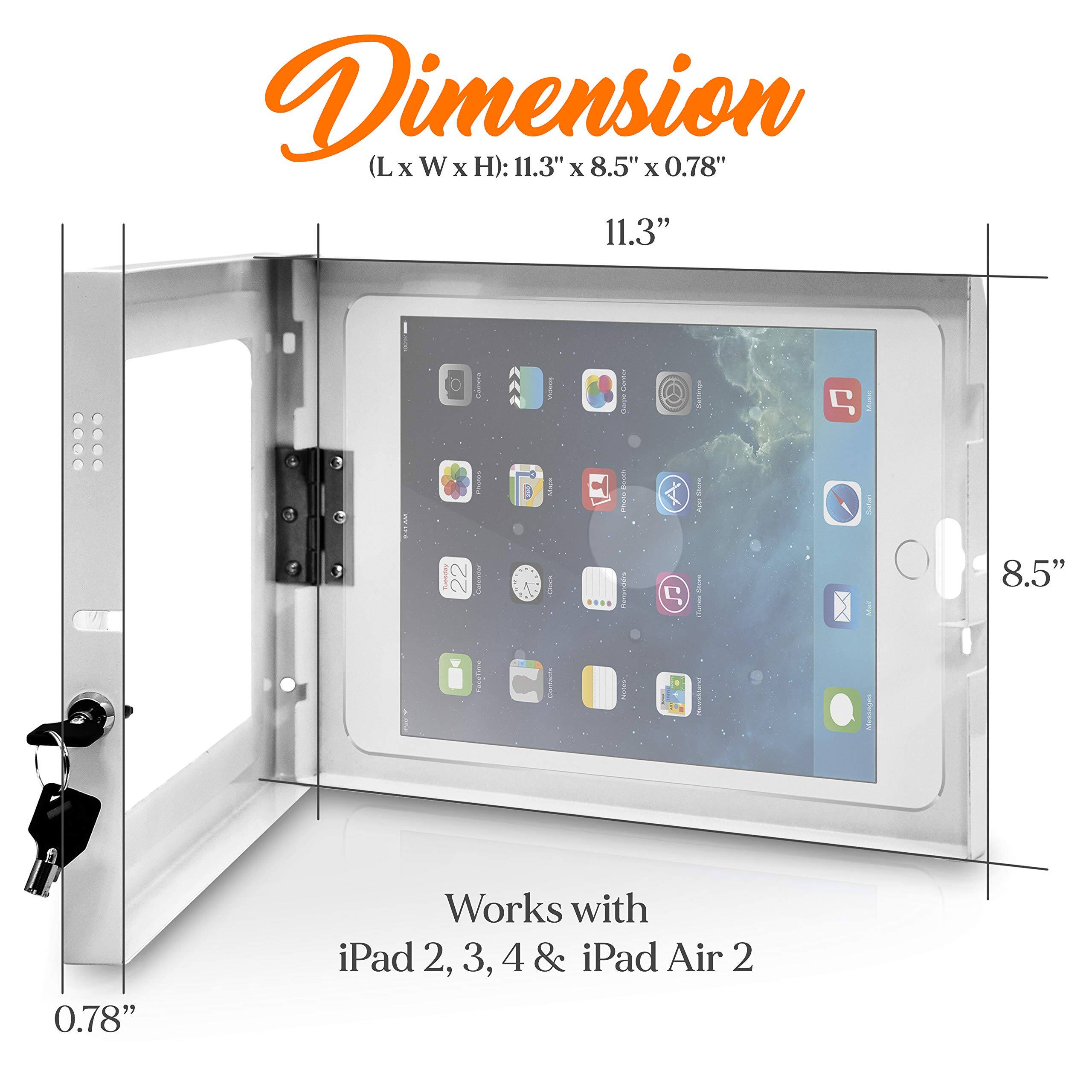 Dimension (L x W x H): 11.3" x 8.5" x 0.78"

Works with iPad 2, 3, 4 & iPad Air 2