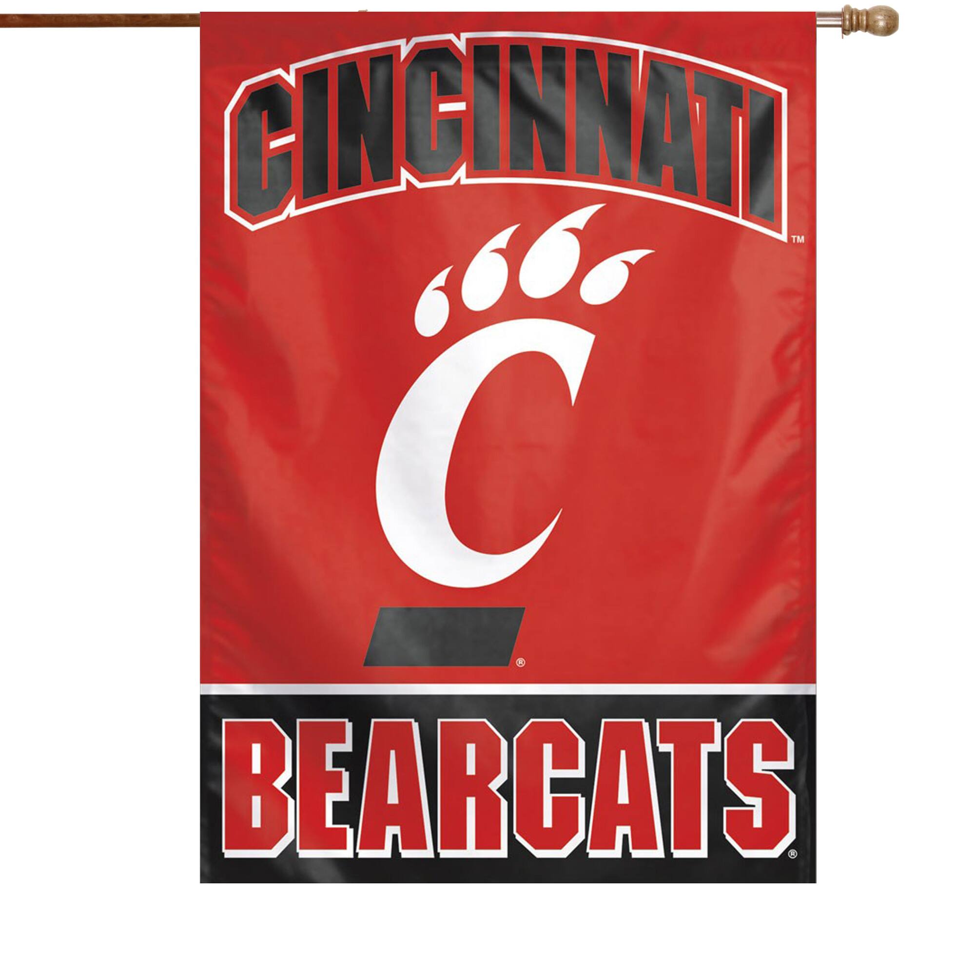 WinCraft - Cincinnati Bearcats 28" x 40" Full Name Single-Sided Vertical Banner - Multicolor
