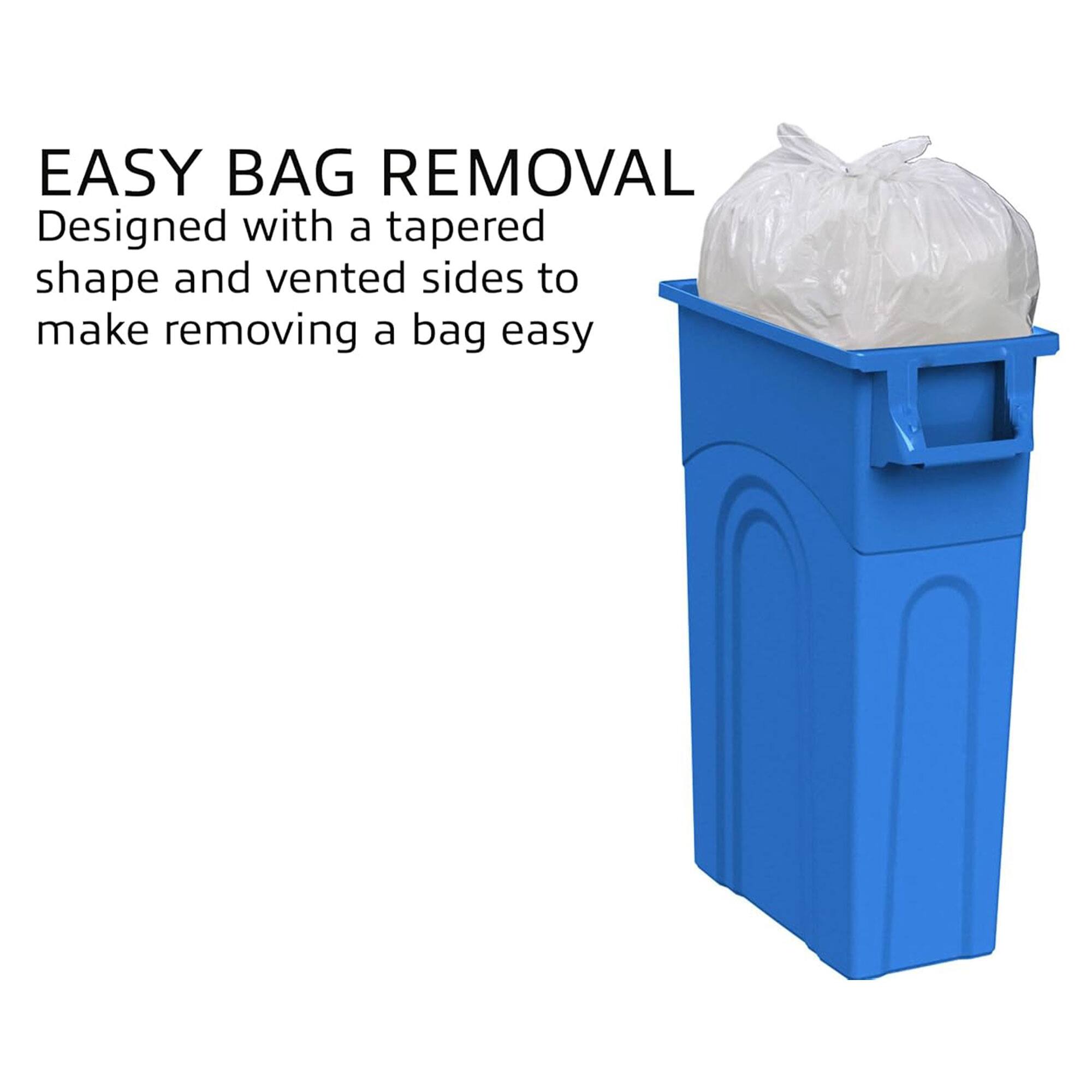 EASY BAG REMOVAL  
Designed with a tapered shape and vented sides to make removing a bag easy