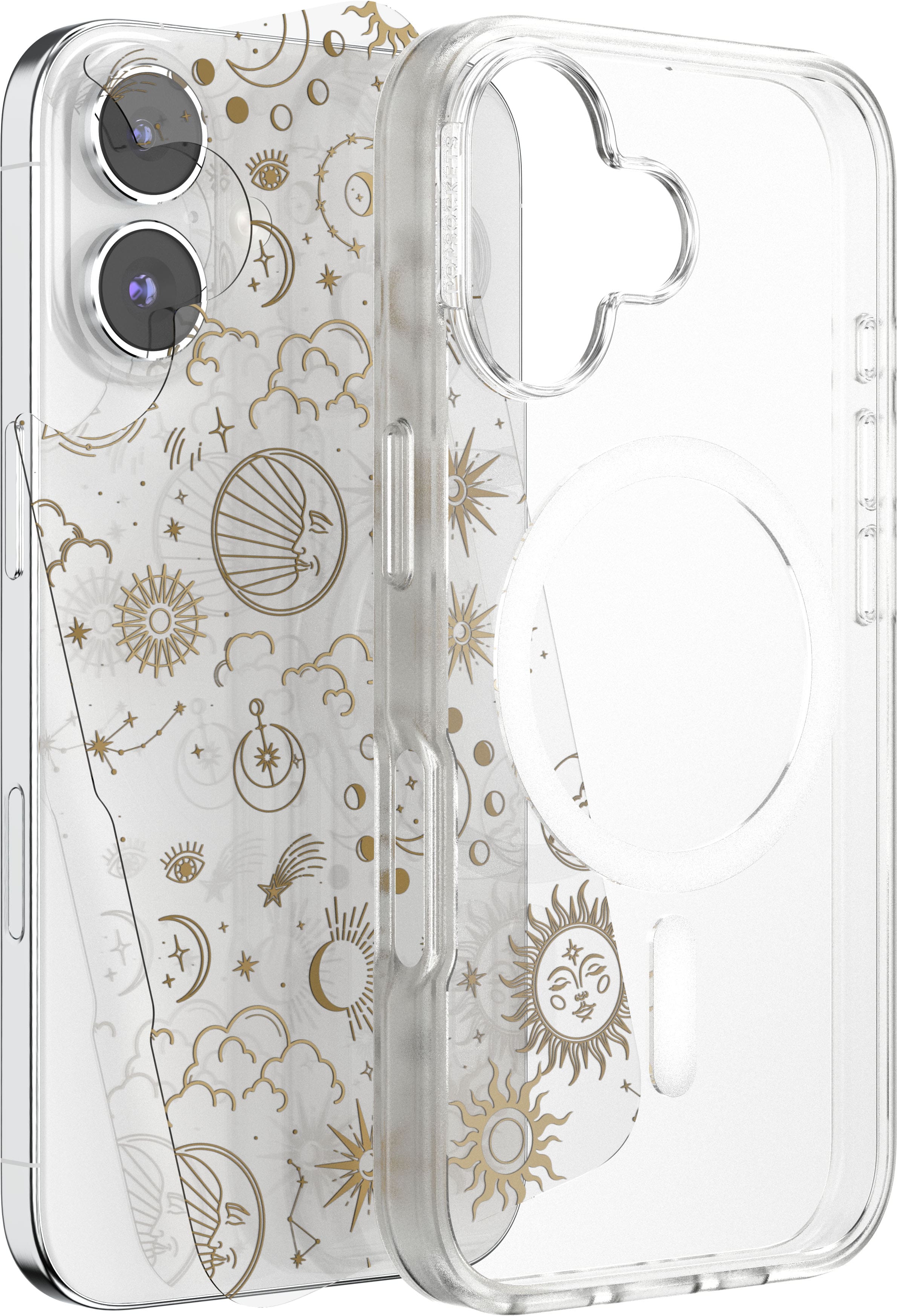 Left. PopSockets - Looks iPhone 16 Swappable Graphic Case Inserts (3 per pack) - compatible w/ PopSockets PopCase only - Icon Bundle.