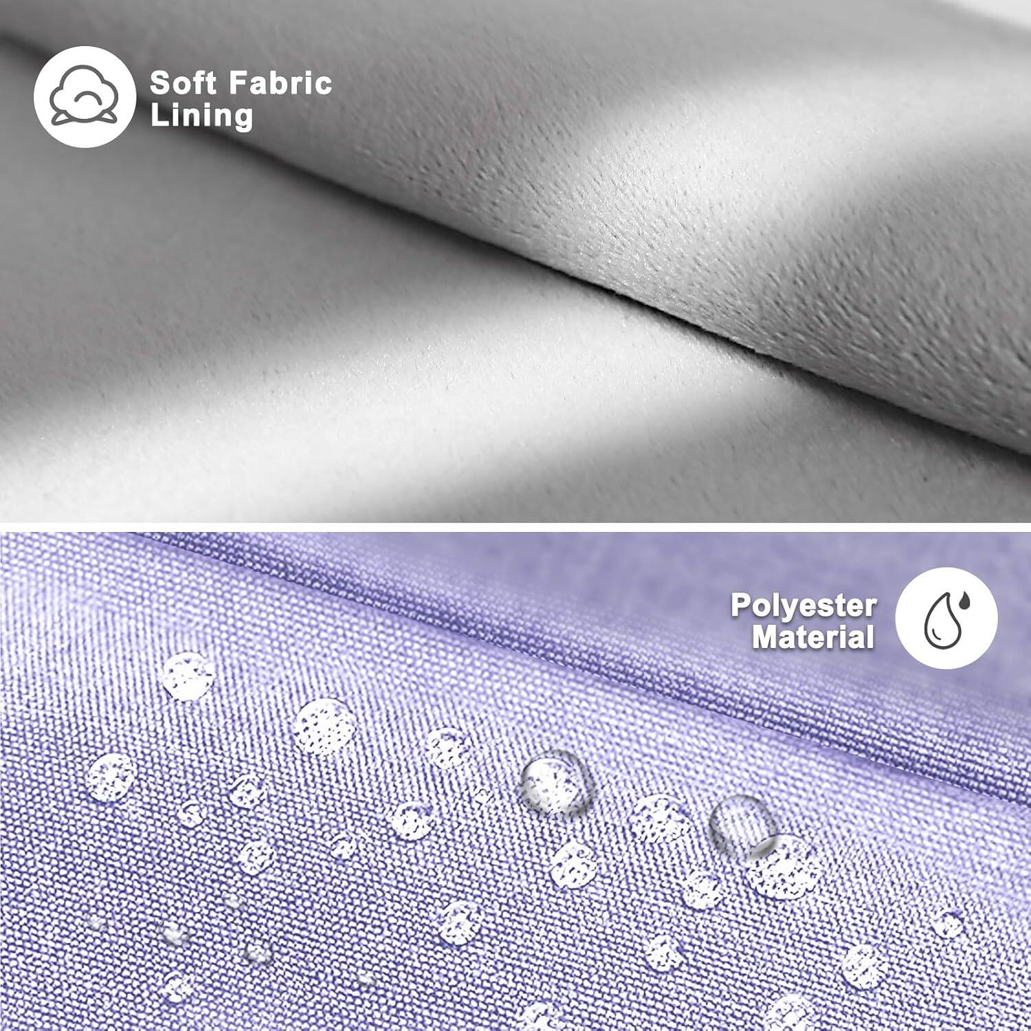 Soft Fabric Lining  
Polyester Material