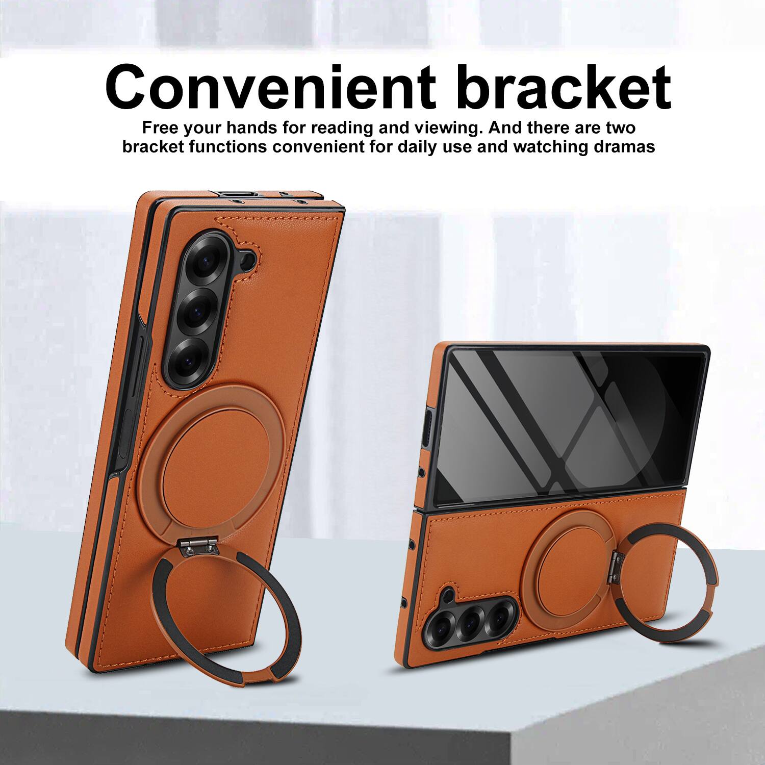 Convenient bracket  
Free your hands for reading and viewing. And there are two bracket functions convenient for daily use and watching dramas