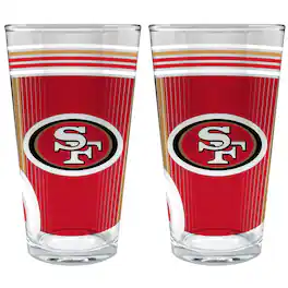 Great American Products - San Francisco 49ers Two-Piece 16oz. Pint Glass Set - Multicolor