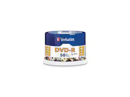 Verbatim - Life Series 4.7GB 16X DVD-R 50 Packs Spindle Media Model 97176 - Silver