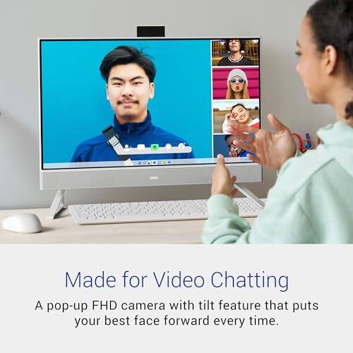 Made for Video Chatting  
A pop-up FHD camera with tilt feature that puts your best face forward every time.