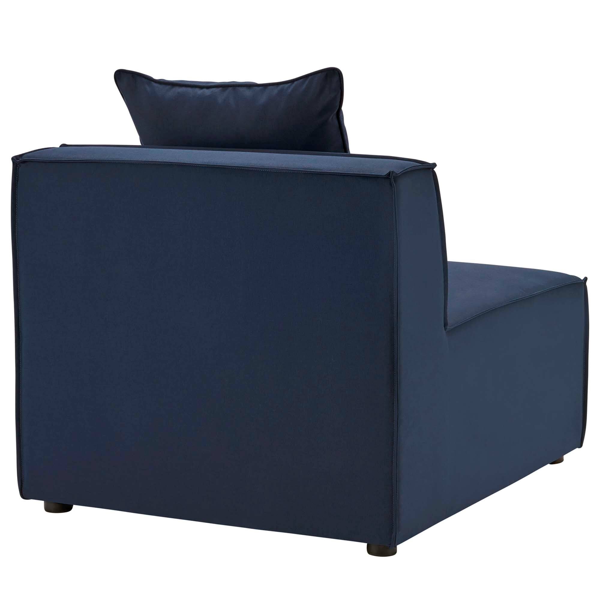 Alt View 1. Modway - Saybrook Outdoor Patio Upholstered Sectional Sofa Armless Chair by Modway - Navy Blue.
