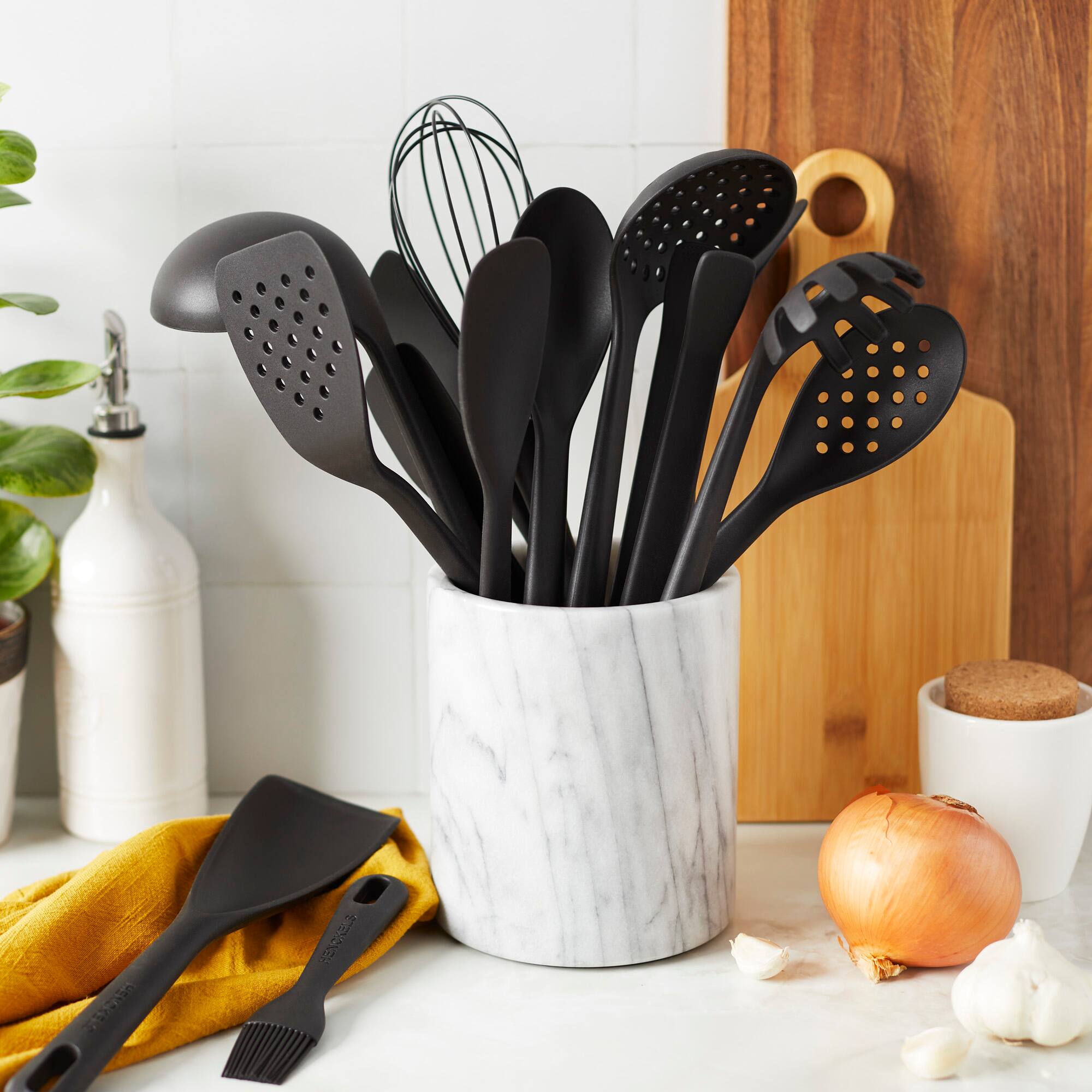Alt View 6. Henckels - Henckels Silicone Onyx Cooking Utensil, Large Spatula - Black.
