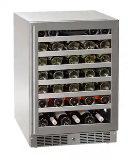 Marvel - 24"W. 5.1 Cu.Ft. Built-In Wine Refrigerator- Frame/Glass - Stainless Steel