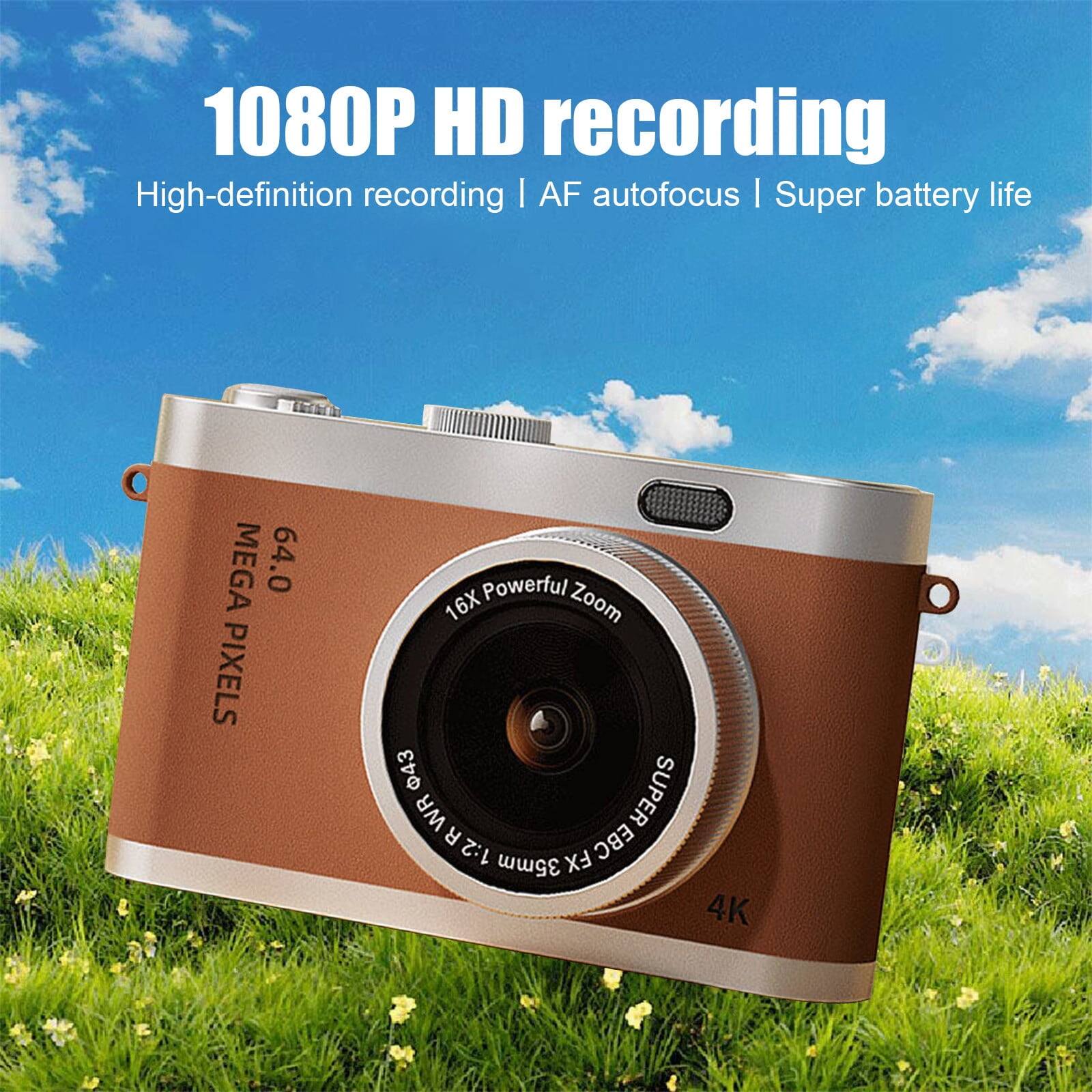 1080P HD recording  
High-definition recording | AF autofocus | Super battery life  
64.0 MEGA PIXELS  
16X Powerful Zoom  
4K  
35mm 1:2.8-5.6 4.3-43mm