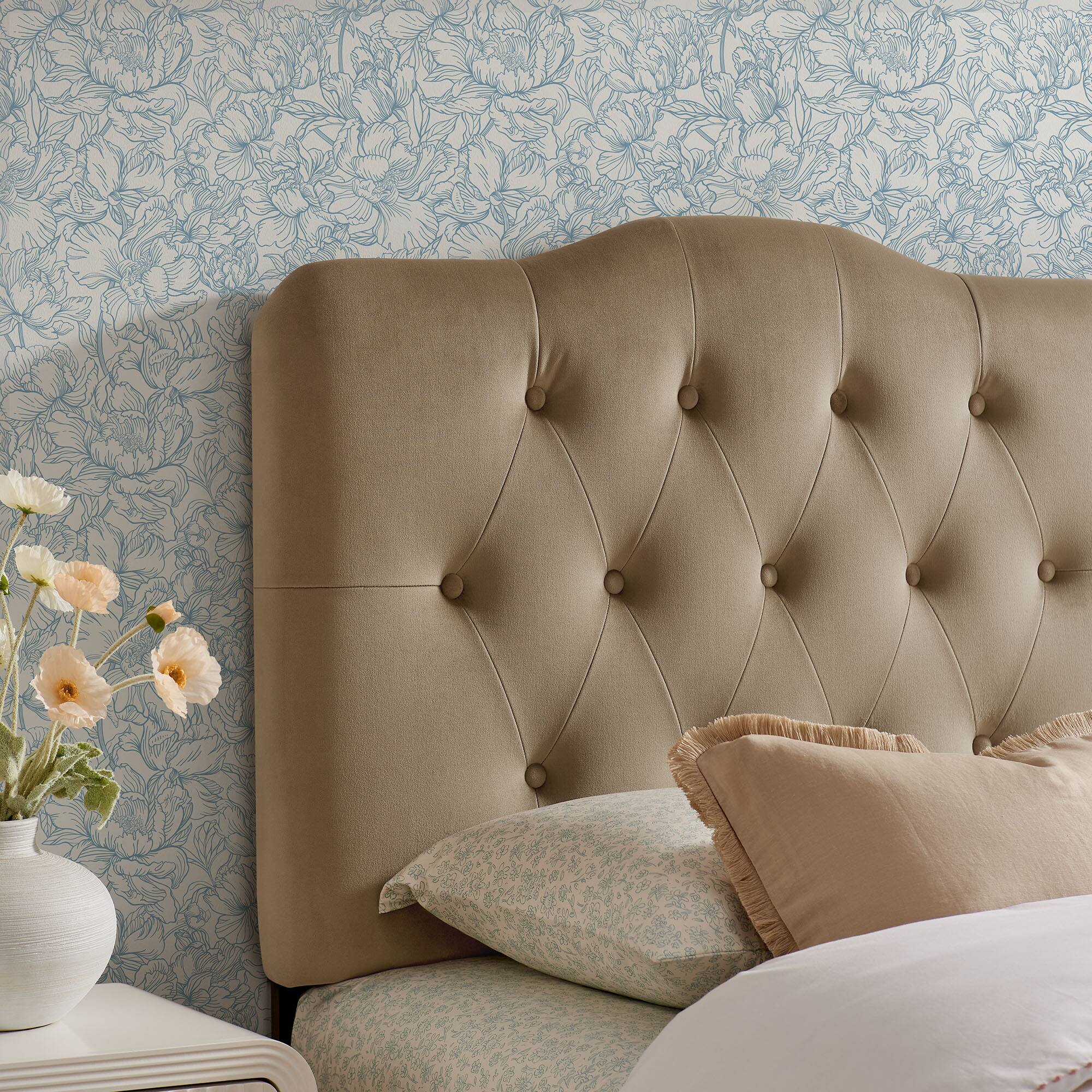 Alt View 1. Modway - Annabel Diamond Tufted Performance Velvet Headboard by Modway - Taupe.