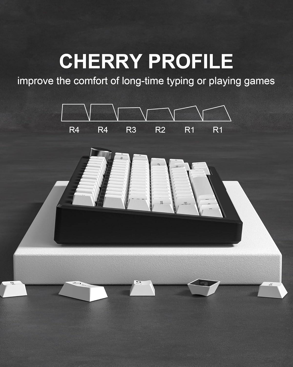 CHERRY PROFILE  
improve the comfort of long-time typing or playing games  

R4 R4 R3 R2 R1 R1