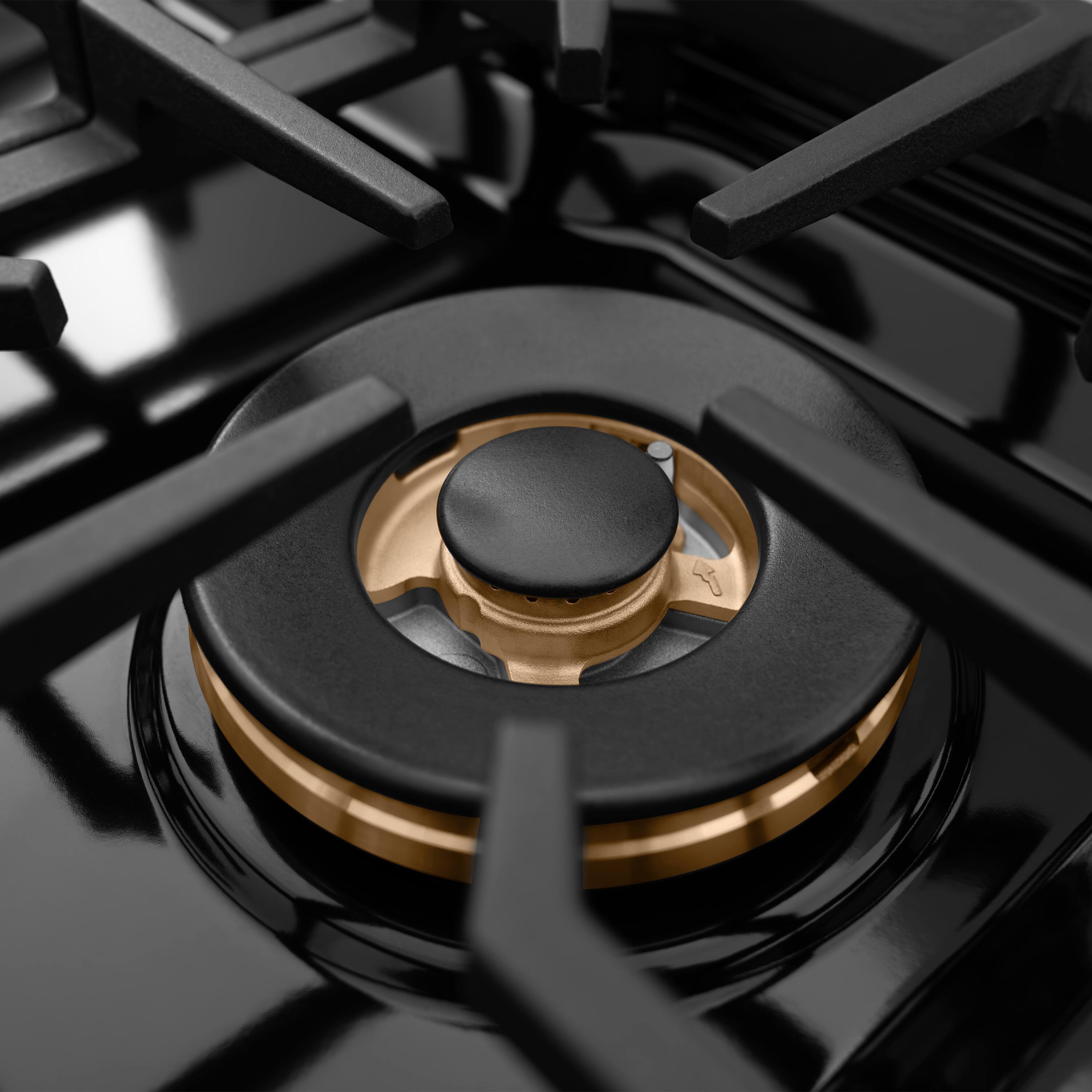 Alt View 1. ZLINE - 48 in. Wide 8 Burner Autograph 6.7 cu. ft. Freestanding Paramount Dual Fuel Range and Bronze Accents - Black Satin Stainless Steel.