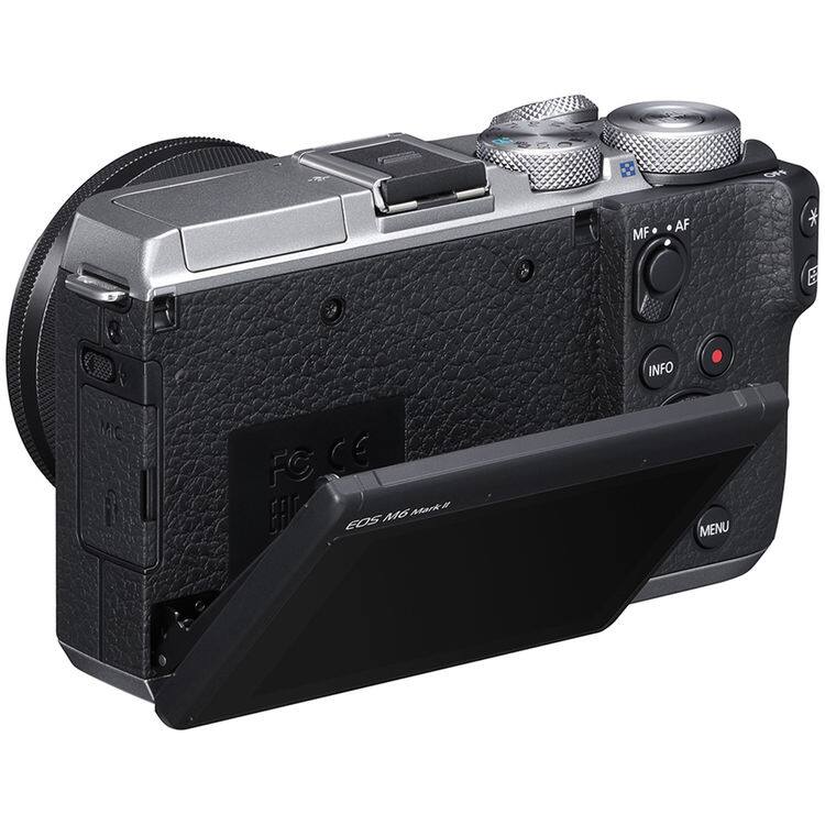 Canon EOS M6 Mark II Mirrorless Camera with 15 45mm Lens (Silver