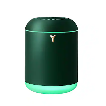 Front. Cluzine - Humidifier Mini USB Desktop Home Air Purification Large Mist 7-Color Quiet - Green.