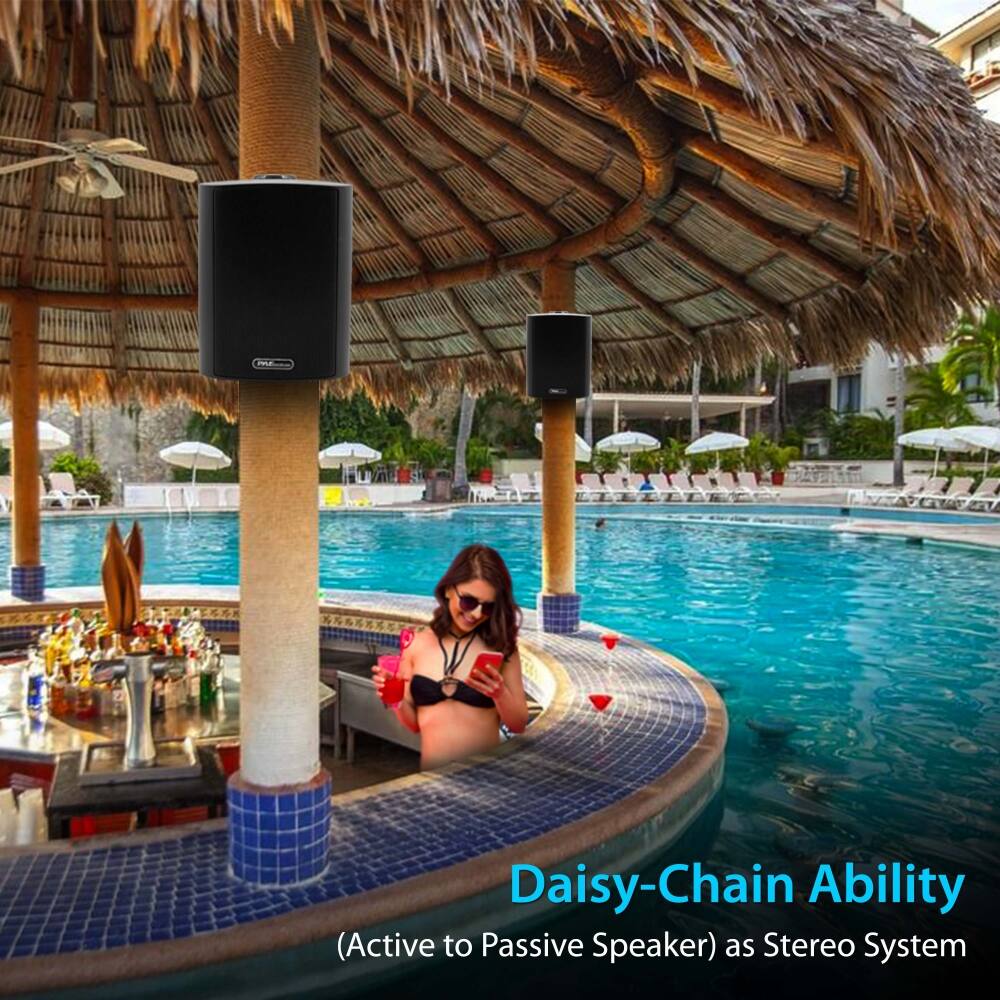 Daisy-Chain Ability  
(Active to Passive Speaker) as Stereo System