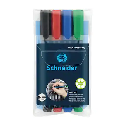 Made in Germany
Schneider
Maxx 130
Permanent-Marker
Permanent marker
Marqueur permanent
Marcador permanente
95%
1-3 mm