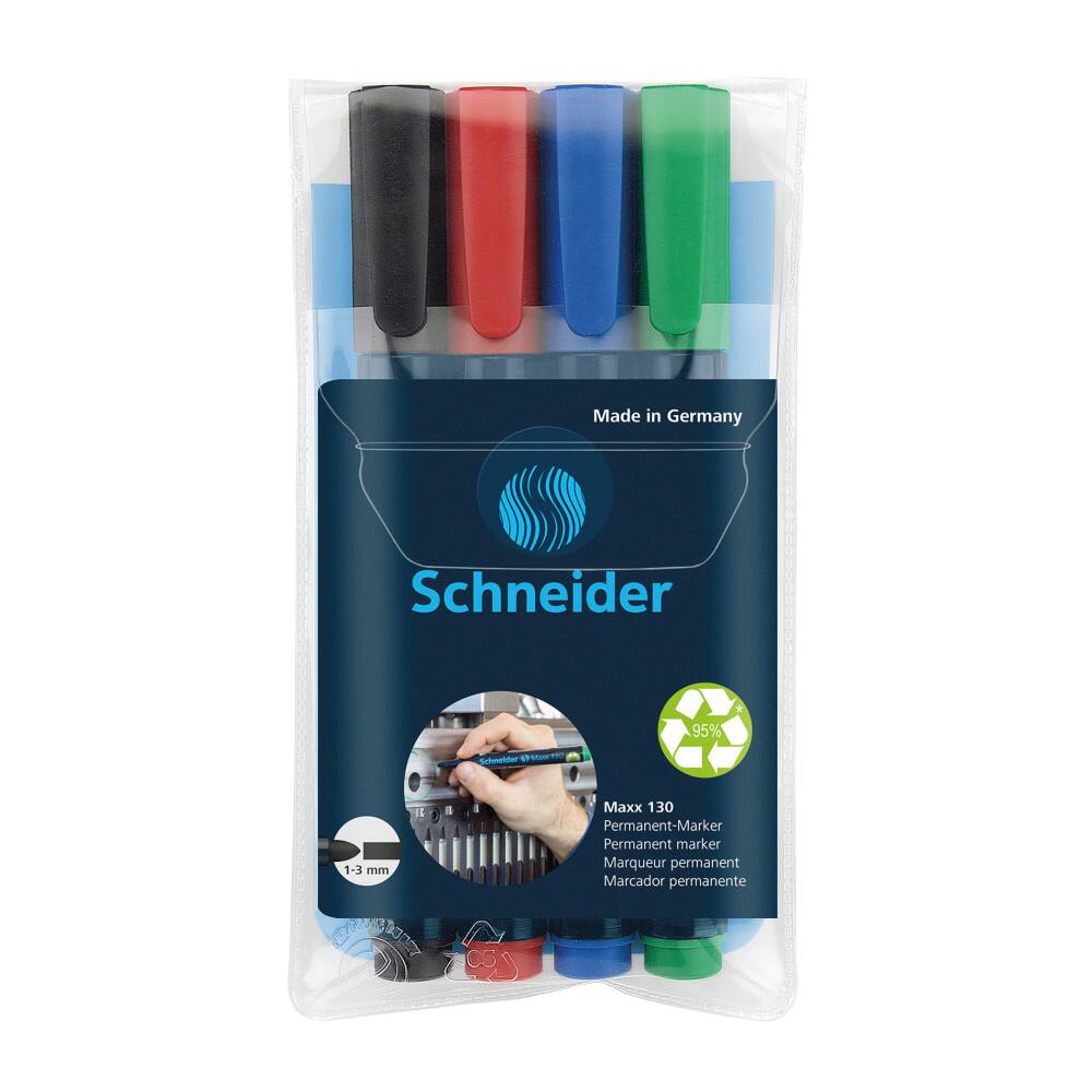 Made in Germany  
Schneider  
Maxx 130  
Permanent-Marker  
Permanent marker  
Marqueur permanent  
Marcador permanente  
95%  
1-3 mm