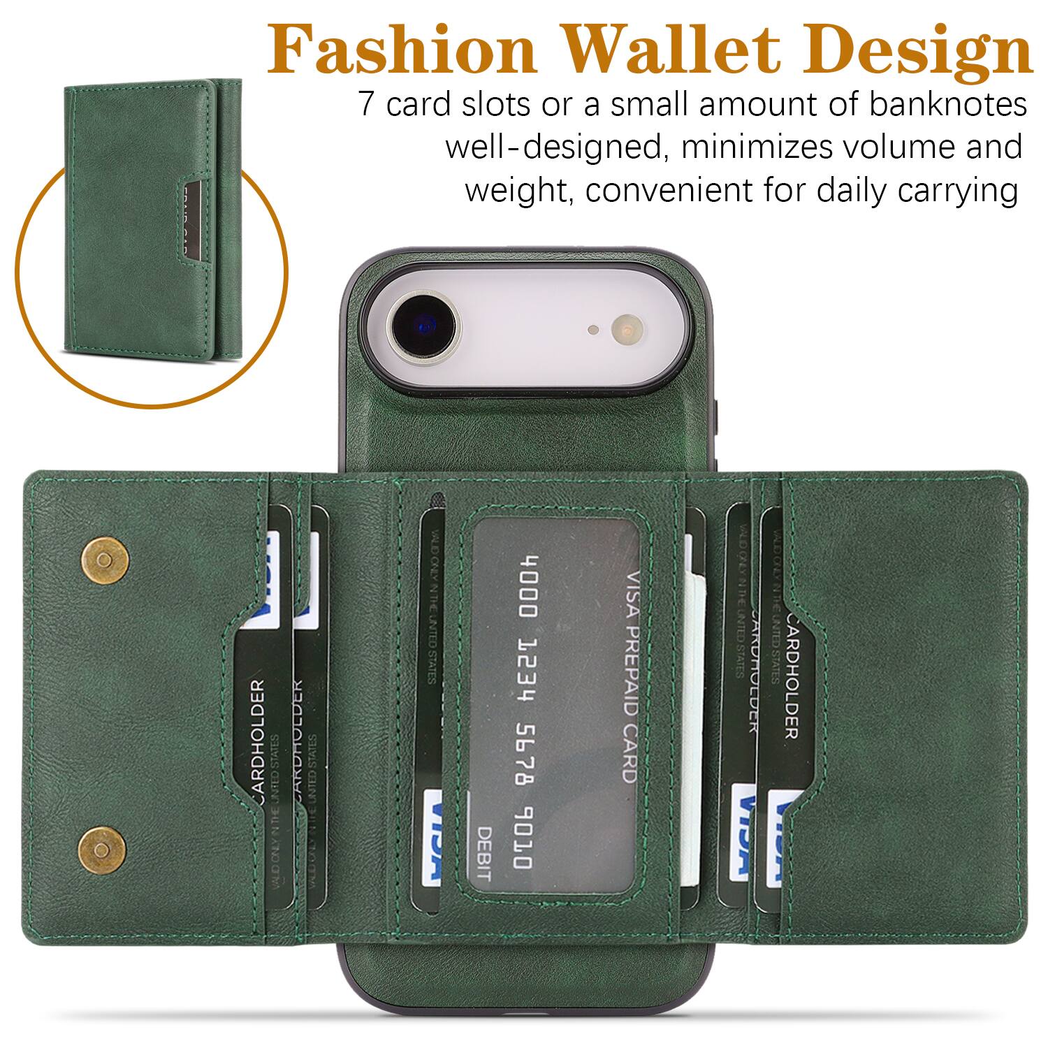 Fashion Wallet Design  
7 card slots or a small amount of banknotes well-designed, minimizes volume and weight, convenient for daily carrying  

ARDHOLDER  
STATES UNITED  
THE ONLY ONE ARDHOLDER  
UNITED STATES  
S101  
IE CUIM VILD  
AND IN THE UNITED STATES  
VISA DEBIT  
4000 HESS 5678 9010  
VISA PREPAID CARD  
NOOM IN THE UNITED STATES  
ARDHOLDER  
VCLA HEUNITED STATES  
CARDHOLDER
