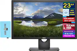 Dell - E2318H 23" FHD IPS Monitor with 5ms Response Time, Anti-Glare, Flicker Free, VESA Mount, VGA & DKZ Hub, Color - Black