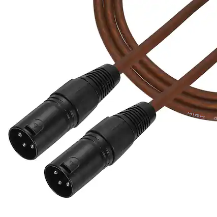 Front. Unique Bargains - 3-Pin XLR Male to Male Microphone Cable with XLR Audio Professional Adapter for Stage Studio PA Systems - Brown.