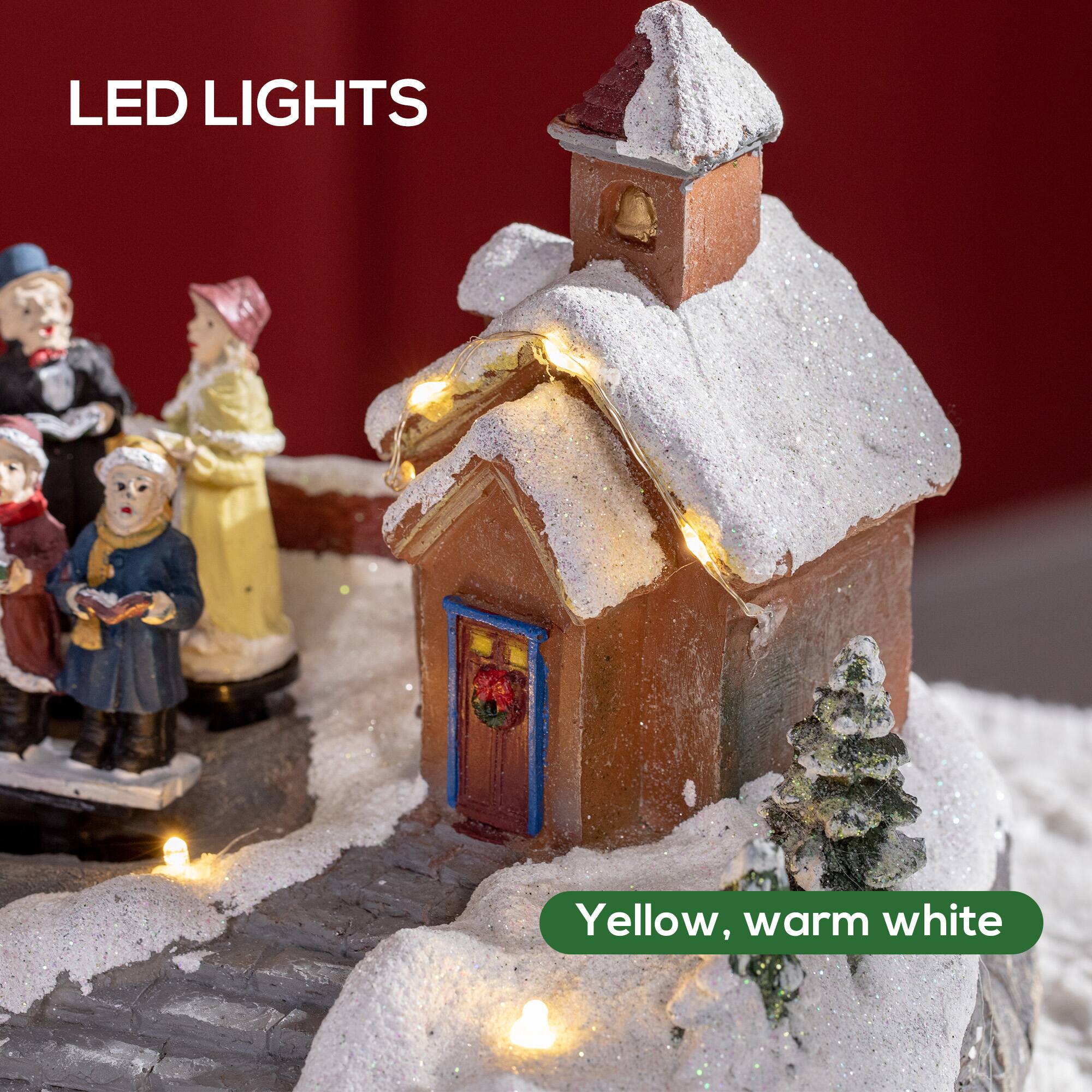 LED Lights: Yellow, warm white