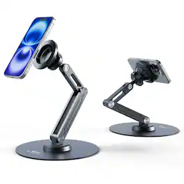 Bracketron - MagAlign PRO Magnetic Phone & Tablet Stand with Micro-Suction Base & 360° Swivel - Black