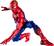 Back. Marvel - Marvel Legends Series Magic: The Gathering Battle-Damaged Spider-Man, 6" Action Figure plus Exclusive Foil Trading Card.