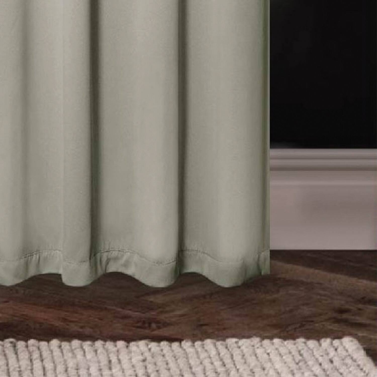 Alt View 2. RT Designers Collection - RT Designers Collection 100% Polyester 250 GSM Riley 100% Blackout Grommet Panel 54" x 45" Grey - Grey.