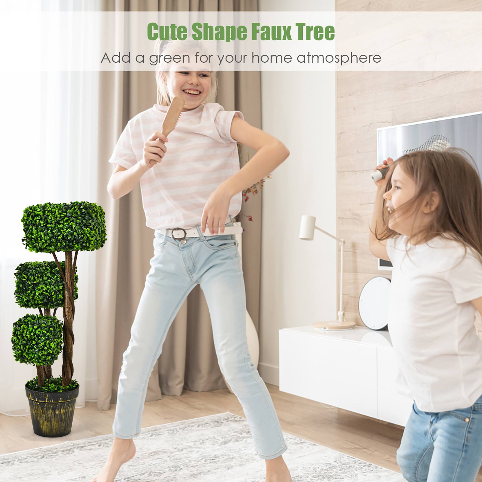 Cute Shape Faux Tree

Add a green for your home atmosphere