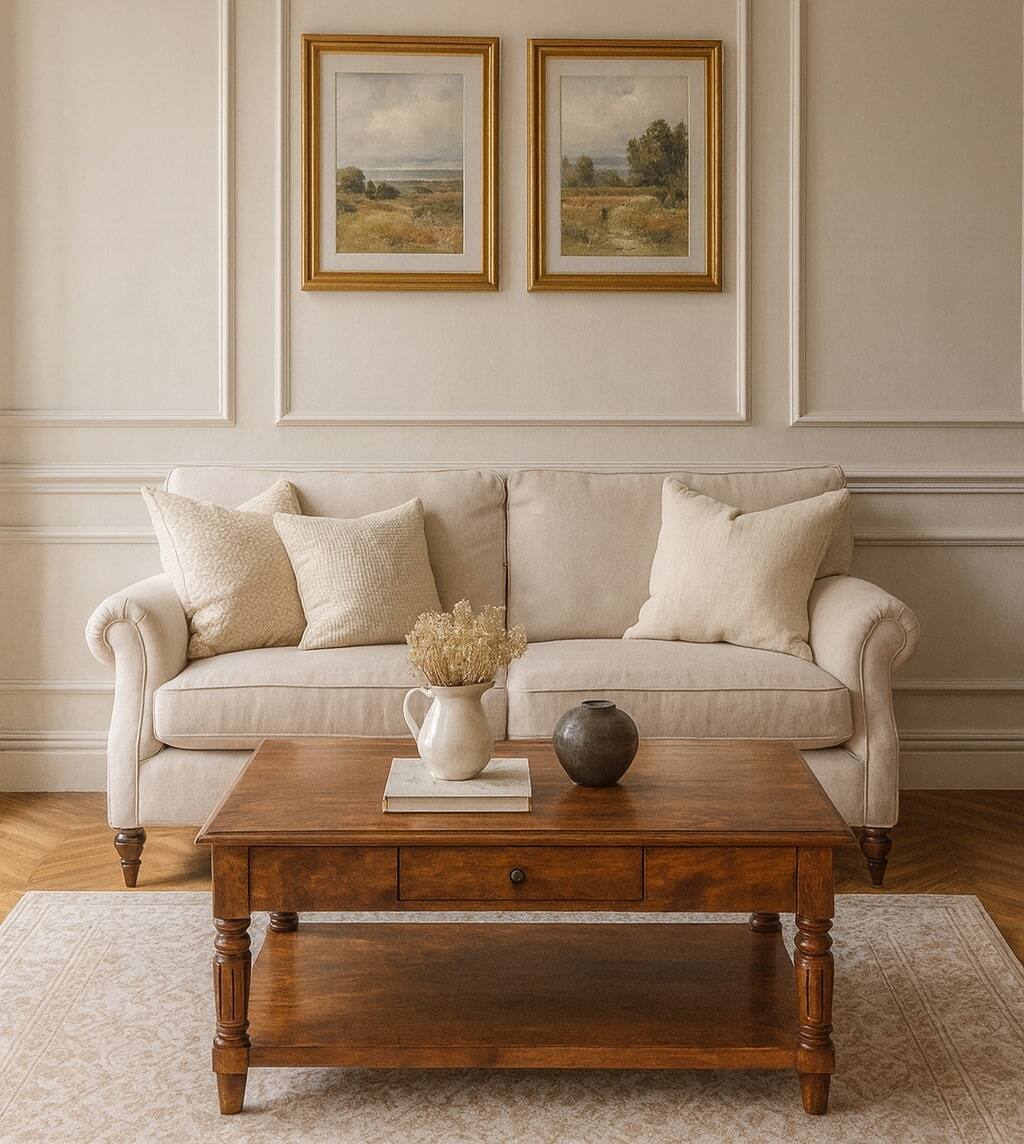 Angle. Artisan Furniture - Artisan Furniture Solid Wood Turned legs Chestnut Coffee Table, 2 Drawers, Brown - Brown.