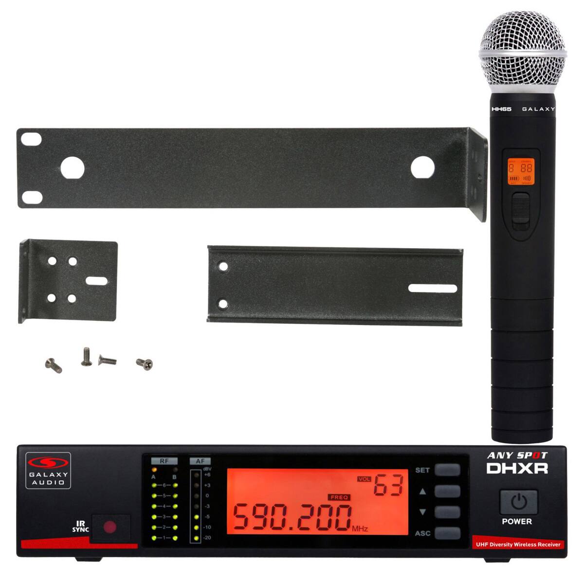 Galaxy Audio - DHX Wireless Dynamic Microphone System, Includes DHXR Receiver and HH65 Handheld Transmitter