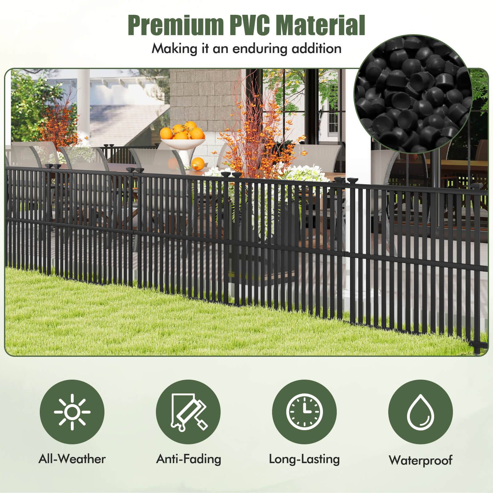 Premium PVC Material: Making it an enduring addition. All-Weather Anti-Fading, Long-Lasting, Waterproof.