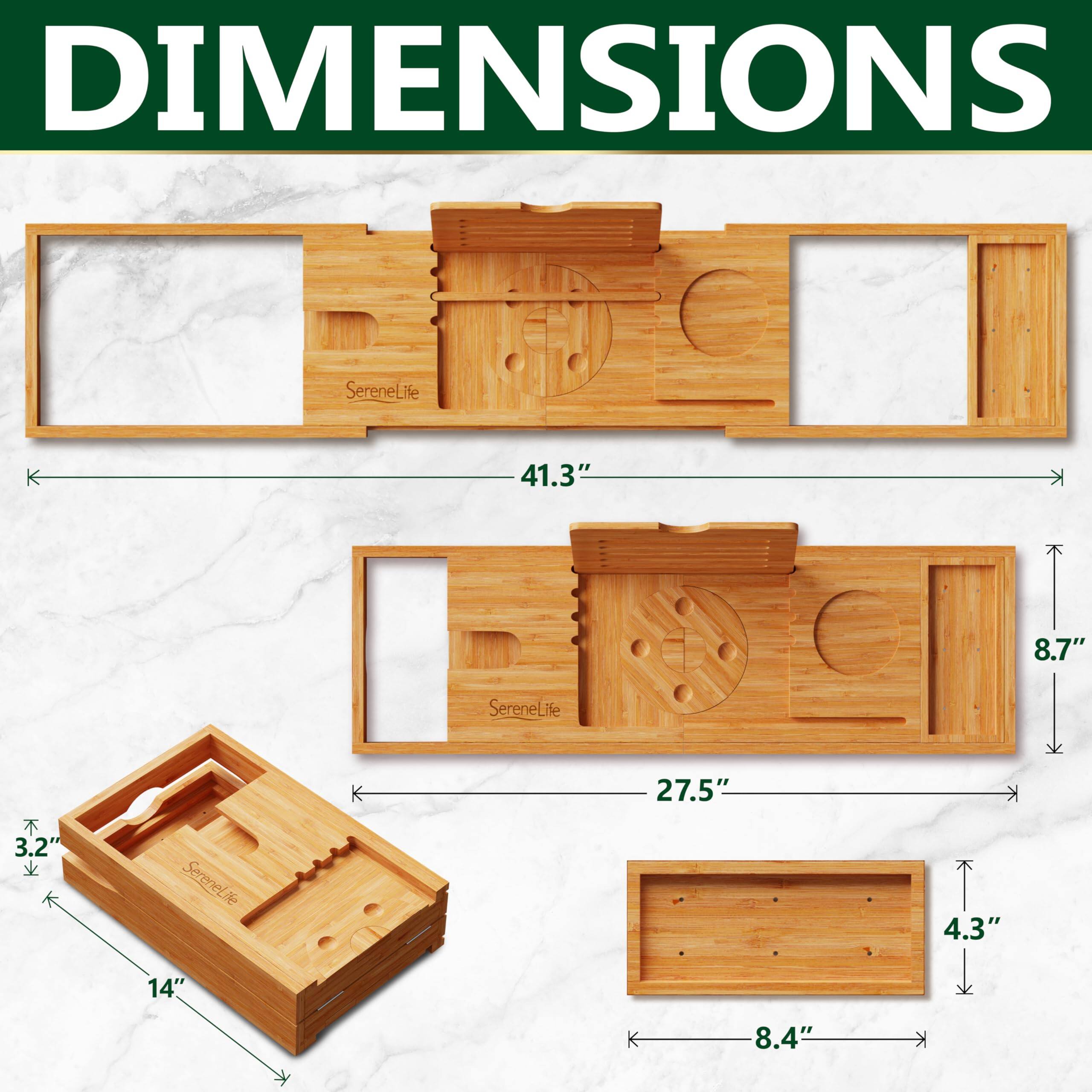 DIMENSIONS  
SereneLife  
41.3" x 8.7"  
27.5" x 3.2"  
8.4" x 4.3" x 14"