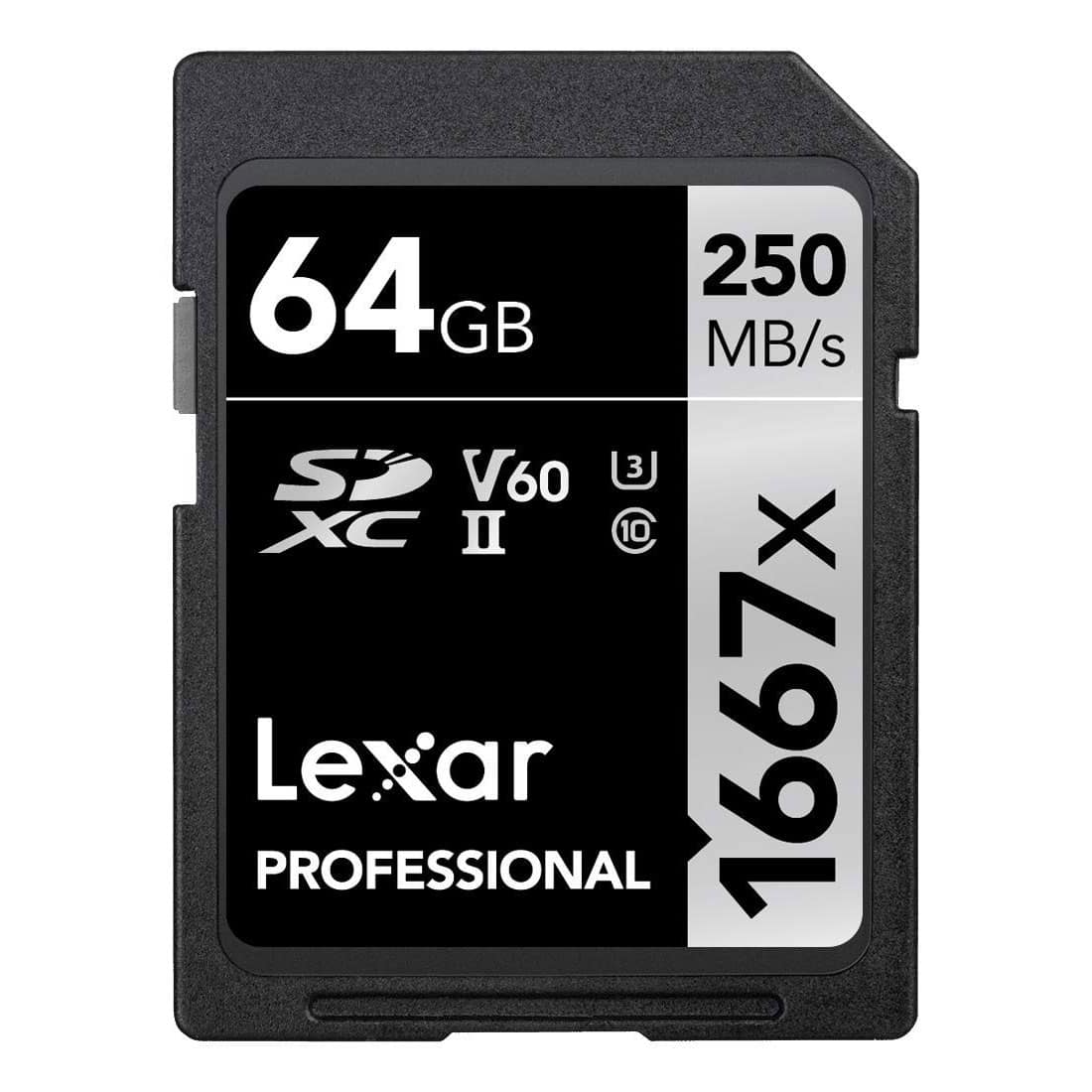 Lexar - Professional 1667x 64GB SDXC UHS-II Memory Card LSD64GCBNA1667