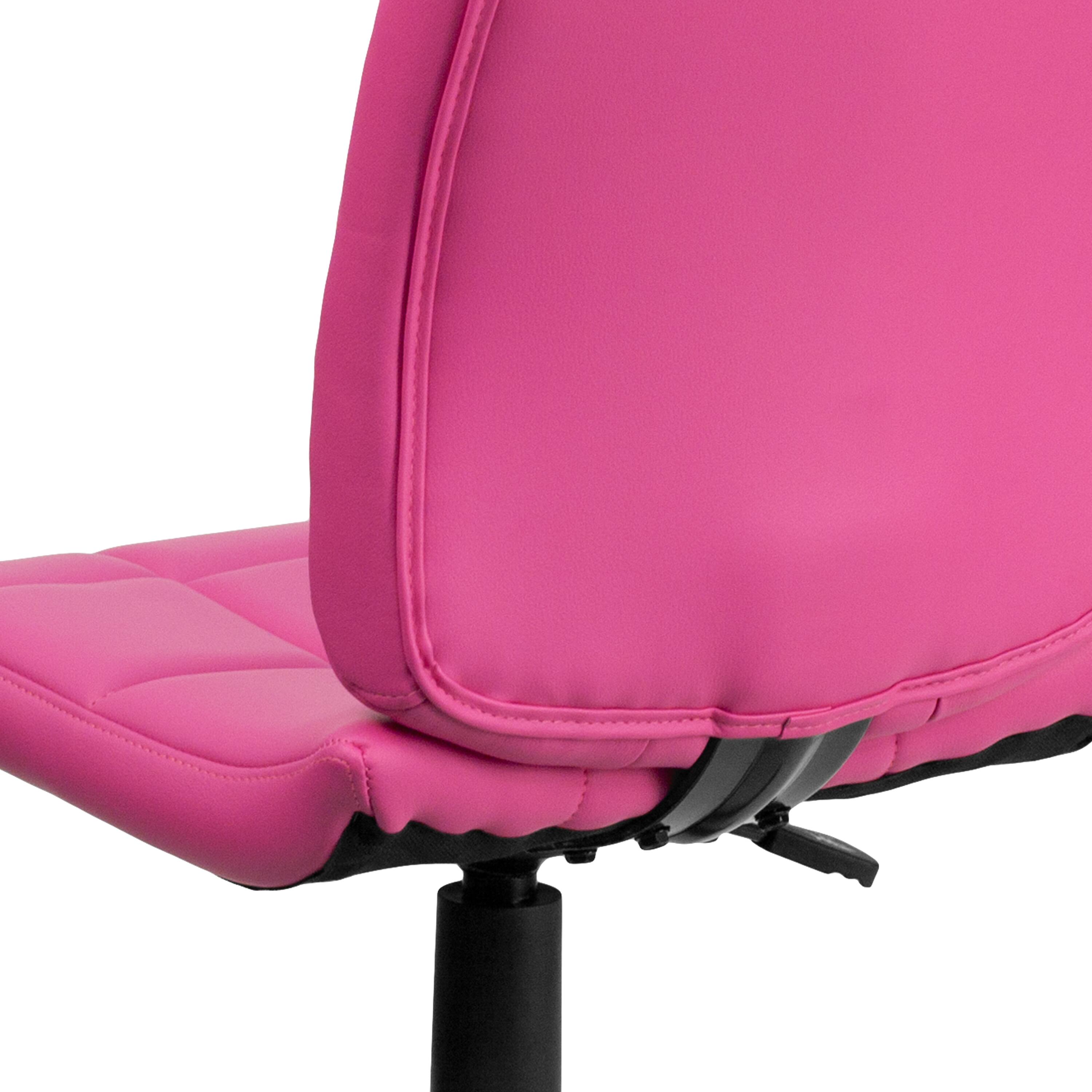 Emma + Oliver Mid Back Quilted Vinyl Swivel Task Office Chair Pink ...