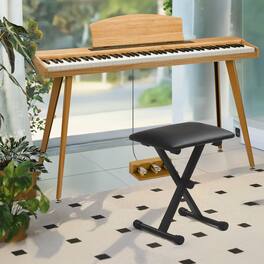 Winado - 88 Key Keyboard Piano Set, Full Size Digital Piano with Multi-Adjustable Height Bench, Powerful Functional Panel 3 Pedal