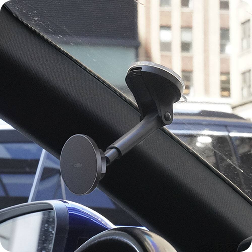 Alt View 14. iOttie - iOttie - iTap 3 MagSafe Compatible Dashboard & Windshield Car Mount with Magnetic Adapter Ring - Black.