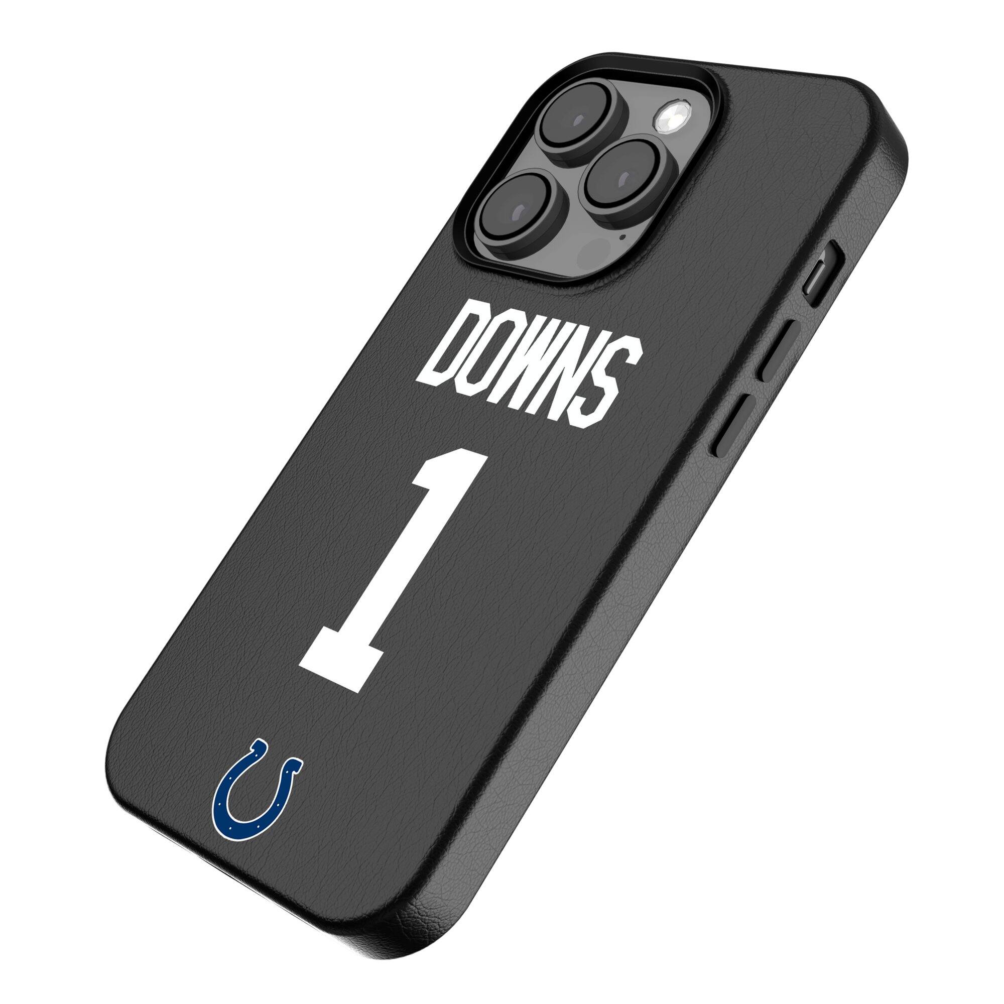 Alt View 1. Keyscaper - Josh Downs-Black Indianapolis Colts iPhone Magnetic Bump Case - 15 Pro Max - Black.