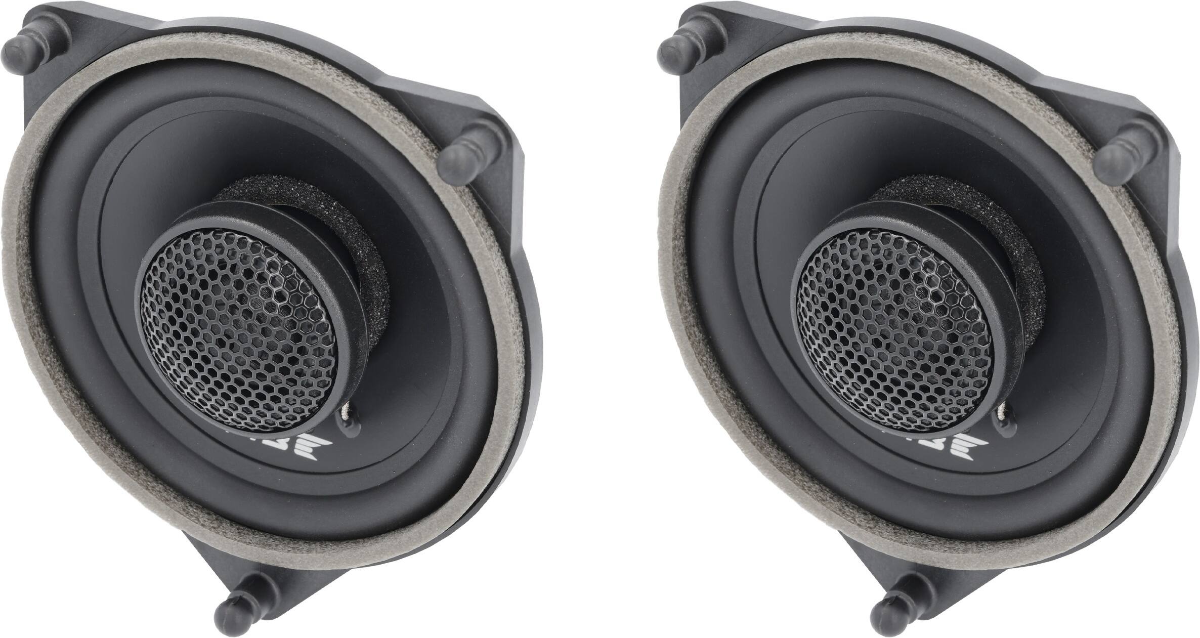 Left. Metra - 4 inch Plug‑and‑Play Coaxial 2‑Way Car Speaker for Mercedes (Pair) - Black.