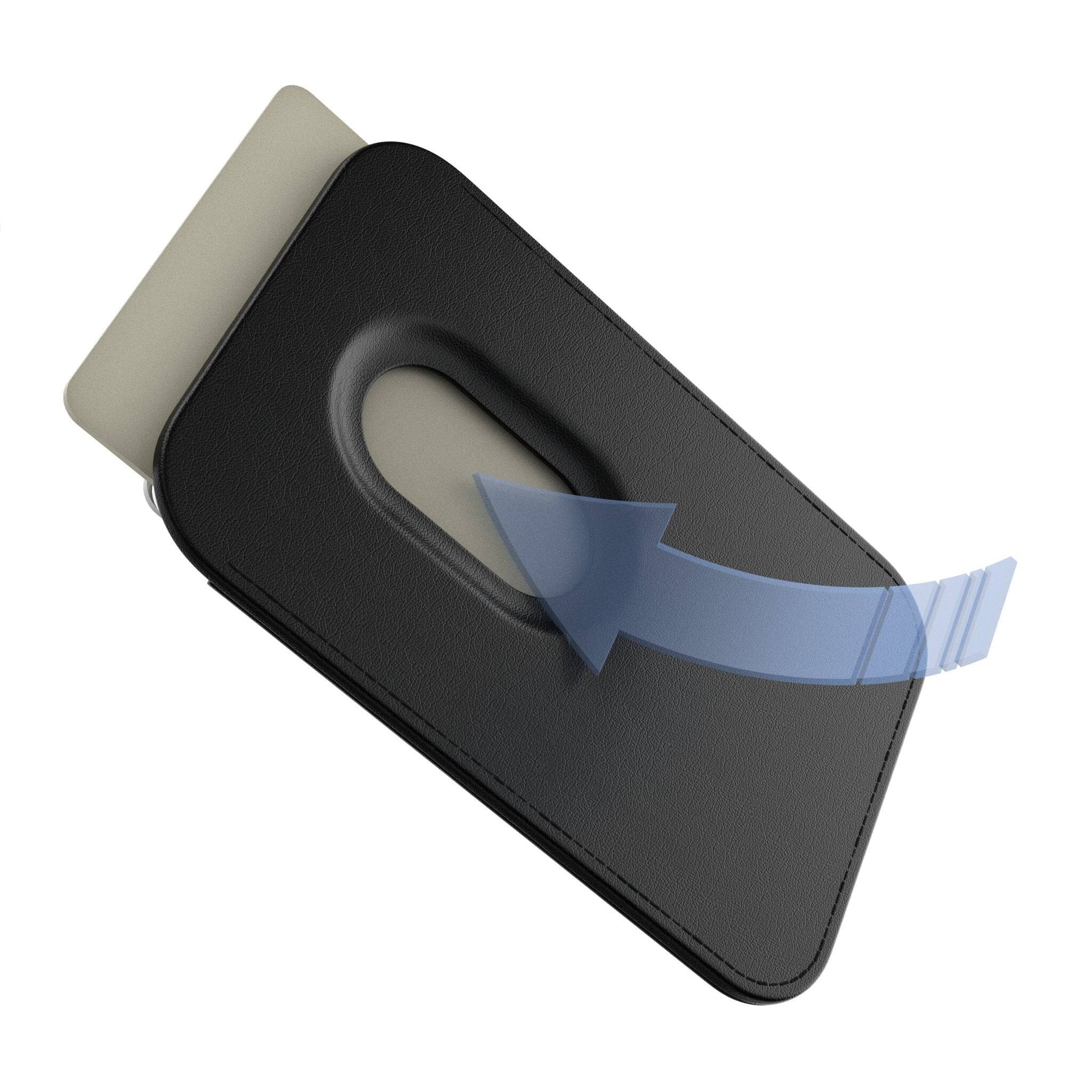 Left. Keyscaper - Marvel Badge Black Magnetic Credit Card Wallet - Galactus.