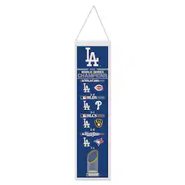 WinCraft - Los Angeles Dodgers 2025 World Series Champions 8" x 32 Wool Banner - Multicolor