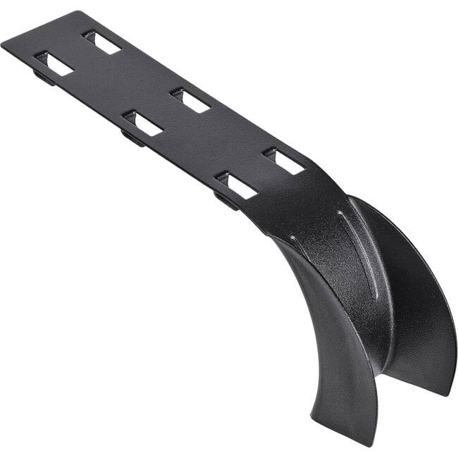 Front. Tripp Lite - Eaton Tripp Lite Series Cable Exit Clip/Dropout Waterfall for Wire Mesh Cable Trays, 45 mm Wide - Cable Trumpet Spillout - Black Powder Coat.