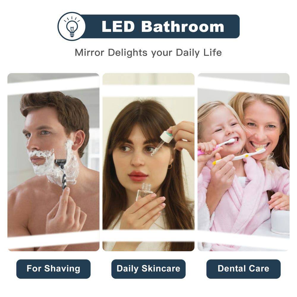 LED Bathroom Mirror Delights your Daily Life  
For Shaving  
Daily Skincare  
Dental Care