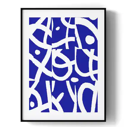 Front. HOMLUX - 1 Piece Framed Abstract Canvas Wall Art White Background Modern Wall Decor Decorative Canvas Print 24 in. x 18 in. - Multi-Colored.