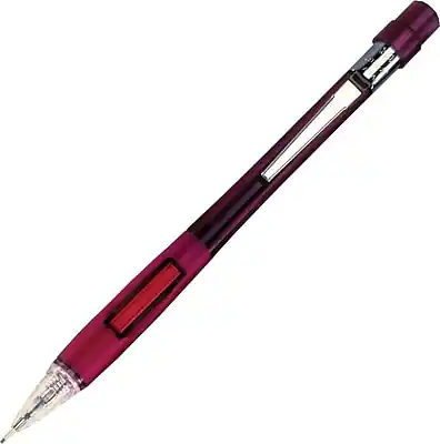 Front. Pentel - Quicker-Clicker Automatic Pencil .9mm, 2/Pack - Burgundy.