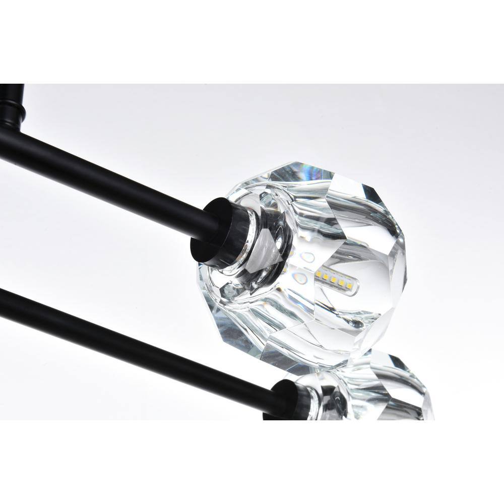 Alt View 2. Elegant Lighting - Eren 31 inch Flush Mount in Black - Black.