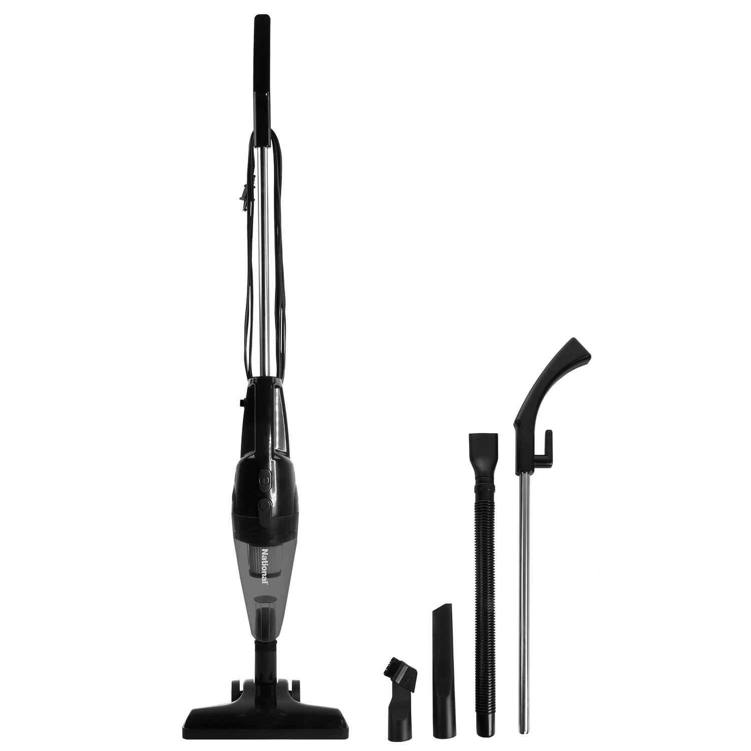 Front. National - 2-in-1 Corded Upright and Handheld Vacuum Cleaner, Detachable Handle, NA-800V - Black.