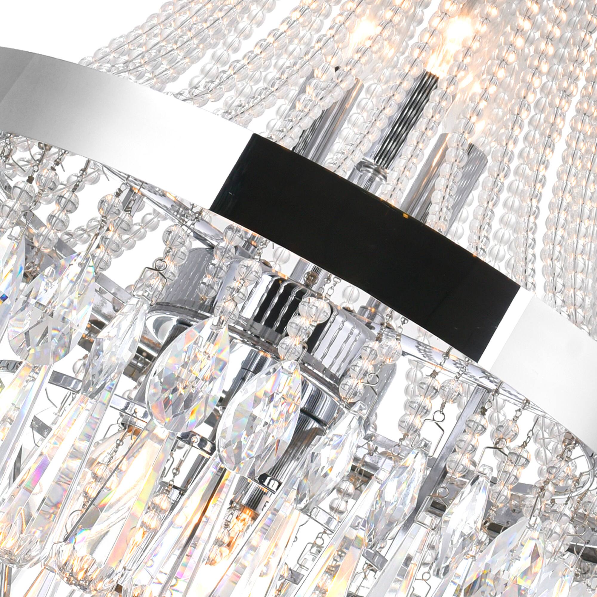 Angle. CWI Lighting - Vast 7 Light Chandelier With Chrome Finish - Chrome.
